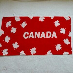 Canada Logo Towel Beach Bath Pool Vacation Dorm Towel Oversize Cotton Maple Leaf